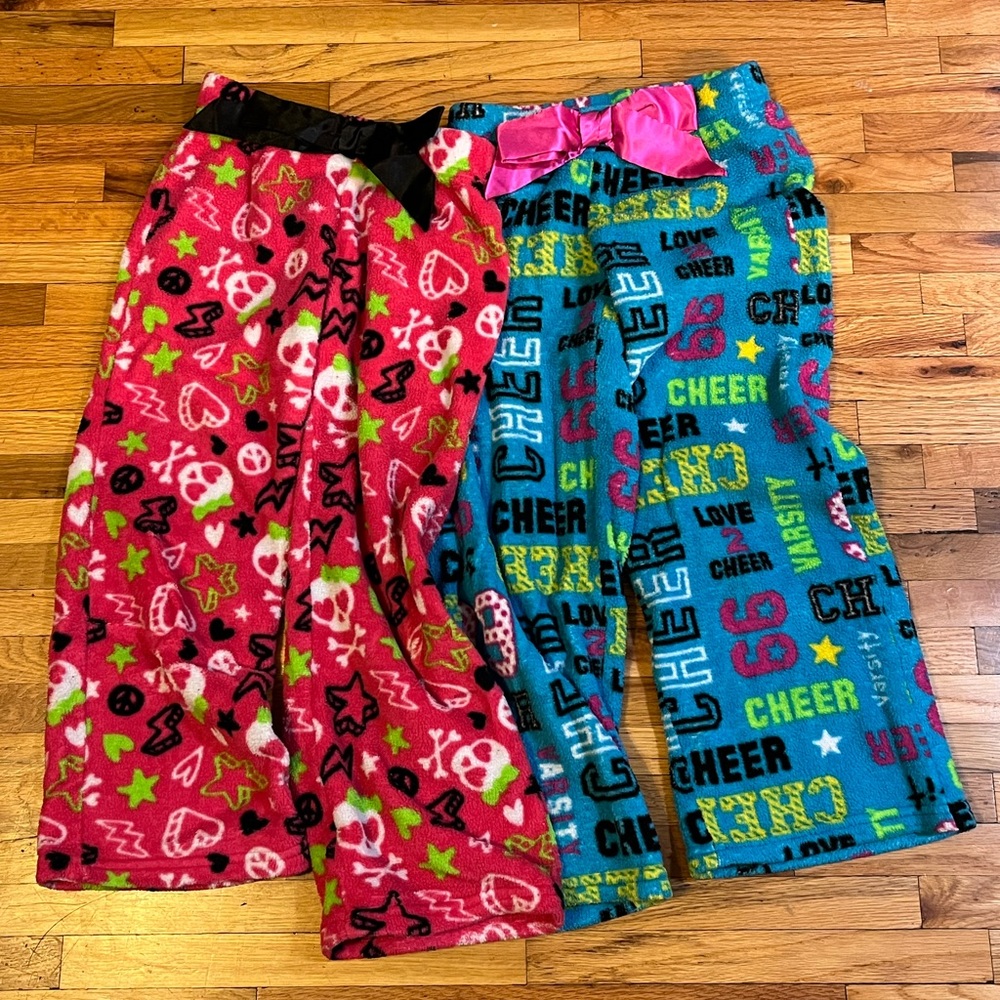 2 pairs of girls soft pj pants